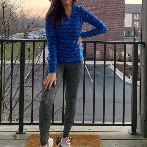 Columbia Tops - Columbia Blue Patterned Fleece Size XS